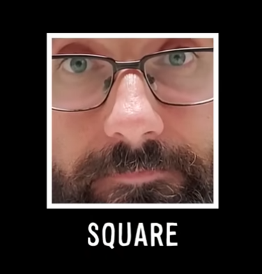 VSauce in a square with the text "square" below it