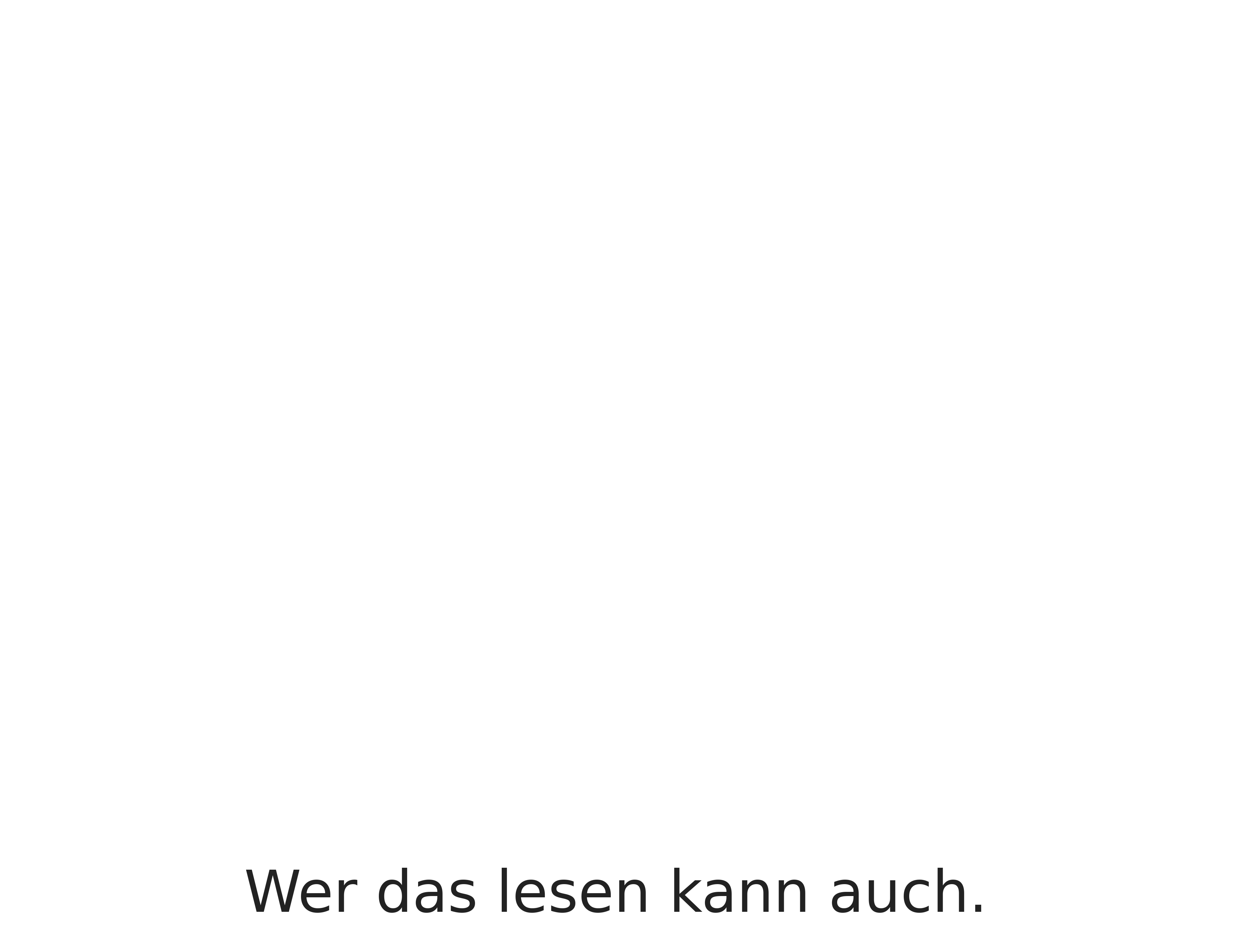 Wer kein Bild sieht, kann nichts dafür.