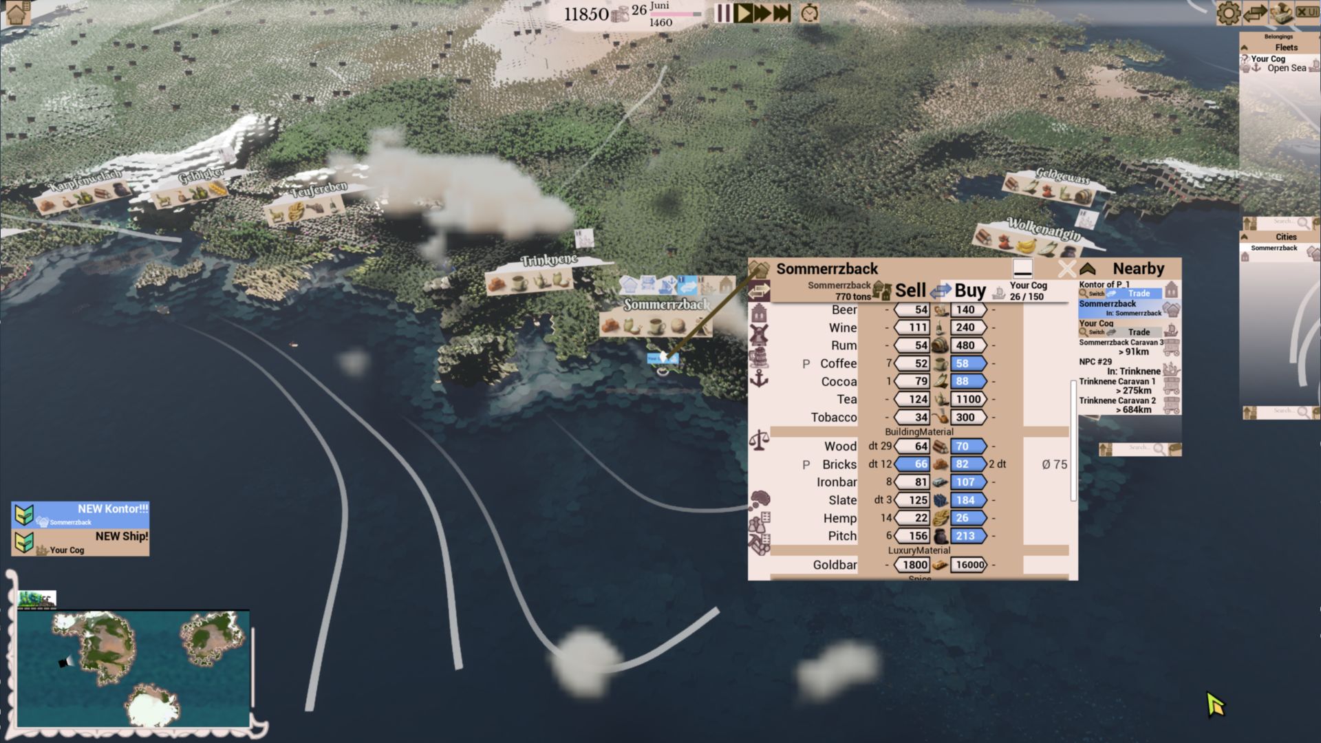 Free game about trade (i'm the dev) - a remake of Sid Meier's Pirates in UE5.